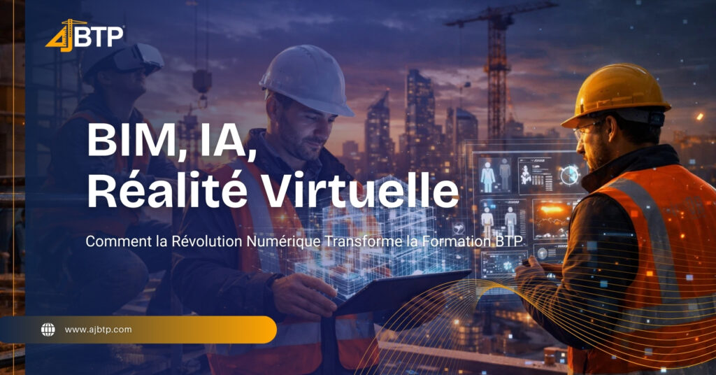 BIM, intelligence artificielle et réalité virtuelle appliqués à la formation BTP avec maquette numérique et visualisation de données sur chantier