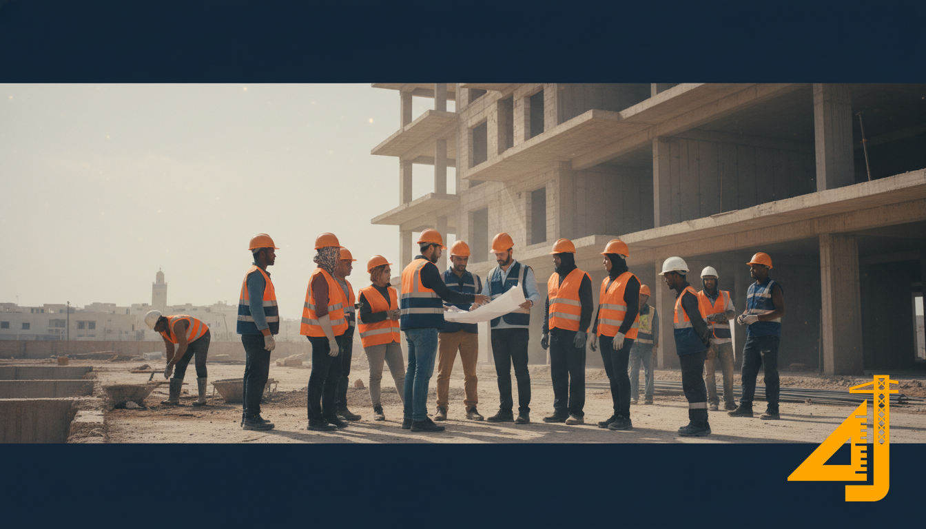 Cas pratique chantier R+4 Casablanca avec Hamza Agdmoun formation BTP Maroc