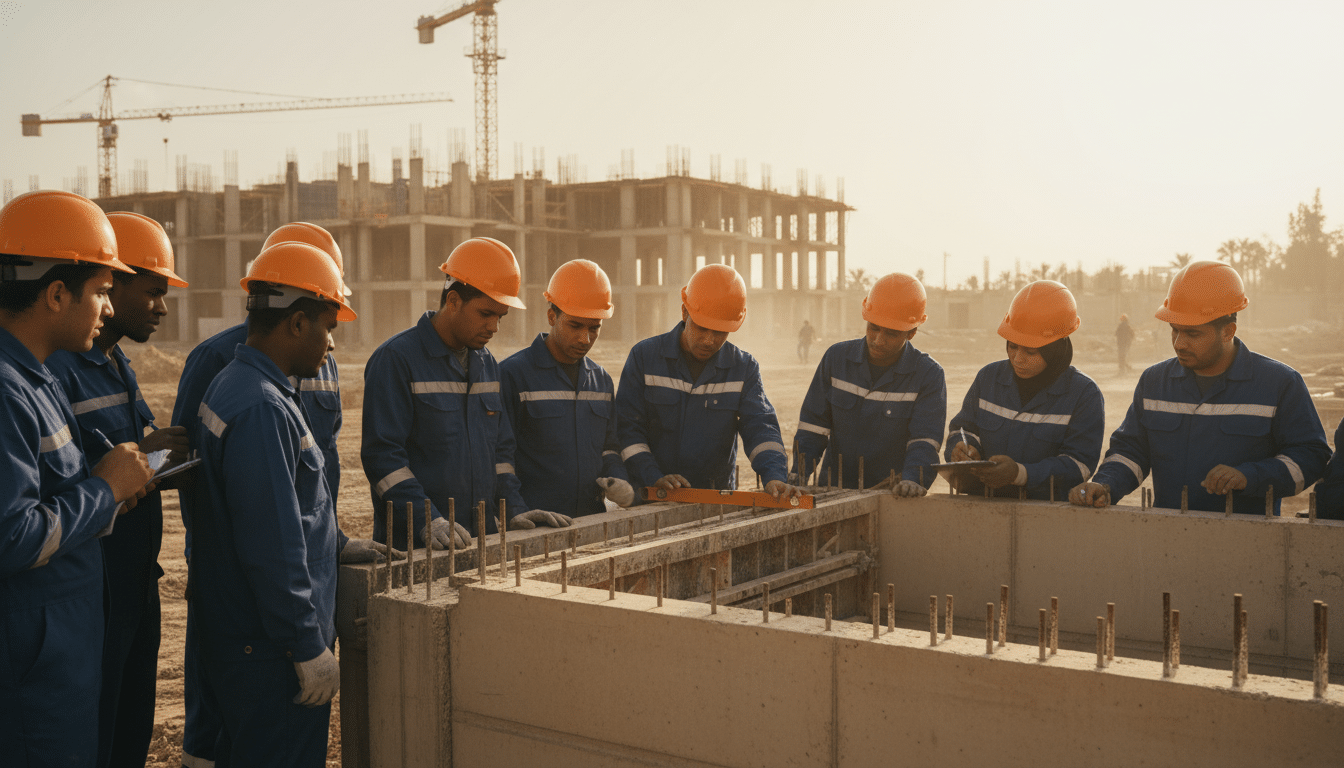 méthode pédagogique formation BTP, étude de cas chantier Casablanca Maroc